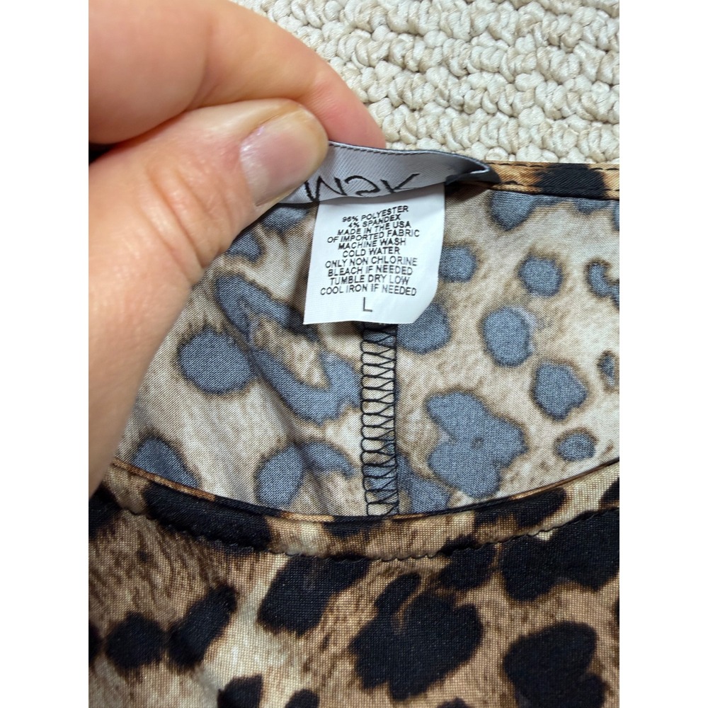 MSK Shift Dress Womens Size Large Brown‎ Cheetah Print Sleeveless A-Line Casual - Picture 4 of 5